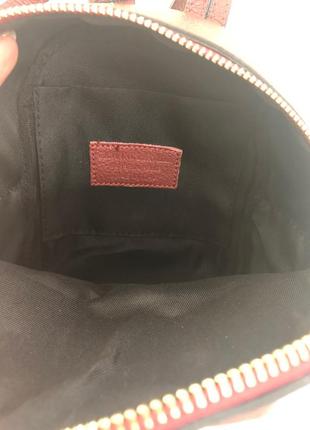 Бордовый кожаный рюкзак италия4 фото