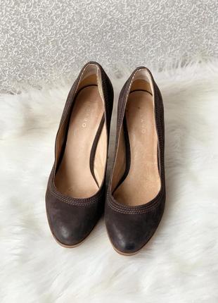 Туфли, на каблуке, кожаные, натуральная кожа, коричневые, pesaro2 фото