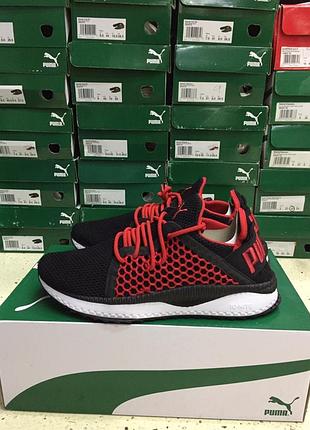 Мужские кроссовки puma tsugi netfit "black/red" оригинал