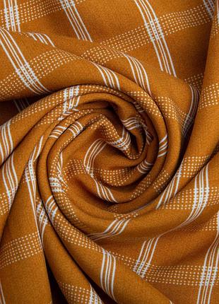 Ткань плательная штапель клітина гірчиця