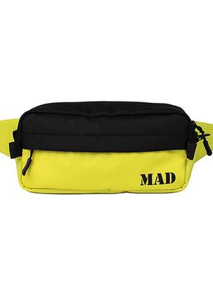 Поясна сумка qube жовта від mad born to win