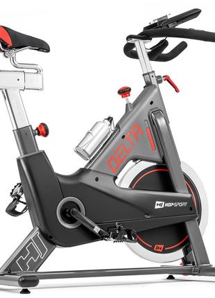 Велотренажер спінбайк hop-sport hs-065ic delta чорно-сірий, кардіотренажер велотренажер для дому до 150кг