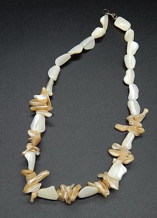 139. старовинне перламутрове намисто, вінтажні буси, баламут