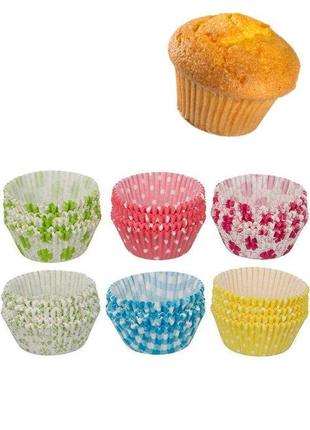 Паперові форми для кексів 40 штук (7*5*3,3см)