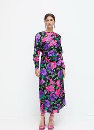 Сукня жіноча zara в квітковий принт7 фото