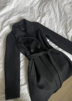 Пальто темно-серое2 фото