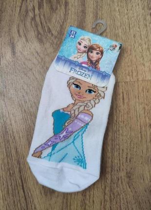 Дитячі шкарпетки для дівчинки р.31-34 крижане серце ельза disney
