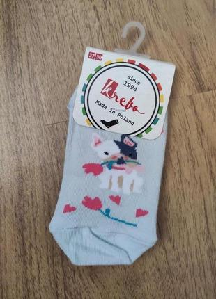 Детские носки для девочки р.,27-30 красивый песик krebo