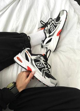 Женские кроссовки 
new balance 530 « black / silver / orange » 🔥🔝