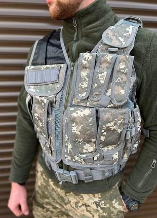Розвантажувальний жилет тактичний з підсумками розгрузка плитоноска зелена🌿