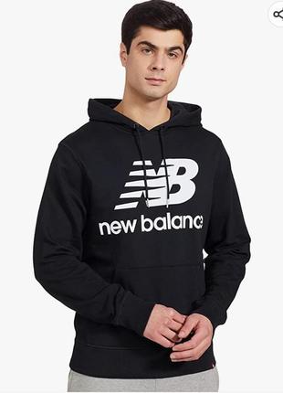 Мужская толстовка с капюшоном с логотипом new balance nb essentials1 фото