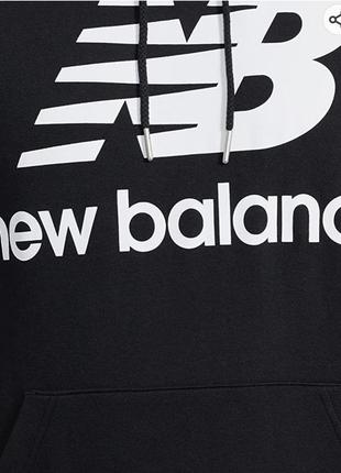 Мужская толстовка с капюшоном с логотипом new balance nb essentials4 фото