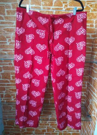 Женские брюки пижама фланель m&s 20-54 xxxl размер