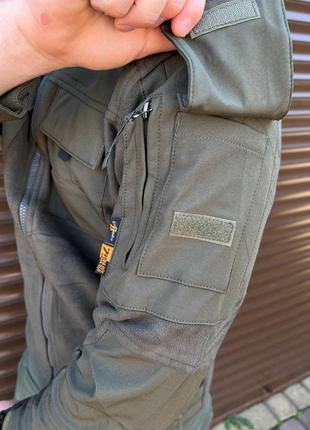 Флісова куртка олива з захисними накладками , щільність- 350 г/м26 фото