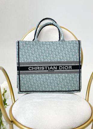 Стильна шоппер сумка текстиль christian dior4 фото