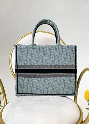 Стильна шоппер сумка текстиль christian dior8 фото