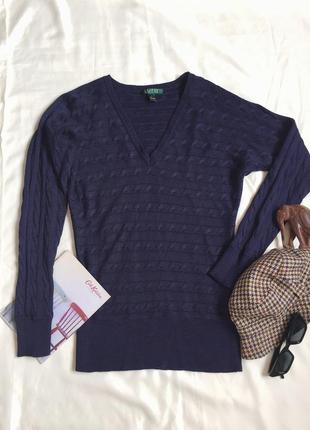 Ralph lauren оригінал, пуловер светр джемпер темно синього кольору, розмір м-л