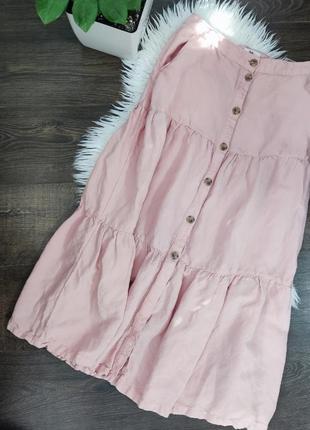 Стильна лляна спідниця