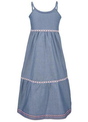 Сарафан, для девочки, длинный, летний, лёгкий, хлопковый, размер 86, 116,