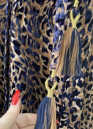 Полупрозрачное леопардовое платье- халат7 фото