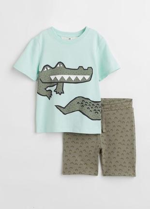 Летний набор футболка + шорты h&m на мальчика 5-6-7-8 лет 110 116 122 128 см костюм hm