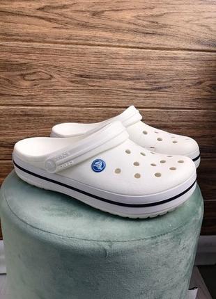 Crocs crocband white унісекс крокси білого кольору