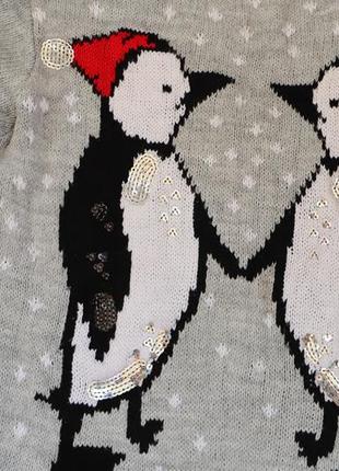 Красивий новорічний светр tu пінгвіни2 фото