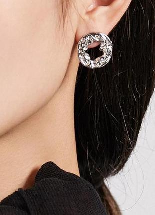 Сережки срібло посріблення 925 проби гвіздки