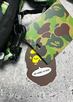 Мессенджер bape / сумка бейп / зеленая / оригинал / борсетка
