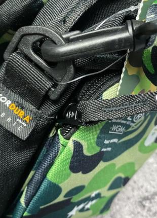 Мессенджер bape / сумка бейп / зеленая / оригинал / борсетка