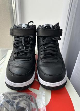 Мужские кроссовки nike Inch x Swoosh air force 1 07 mid sp black4 фото