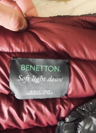 Benetton soft light down оригінал куртка жіноча жакет піджак бомбер демісезонна в наявності весна осінь ідеально розмір xs/s/m5 фото