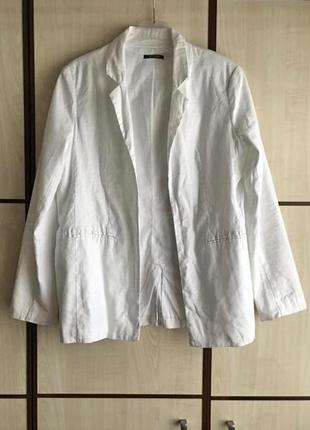 Пиджак белый льняной