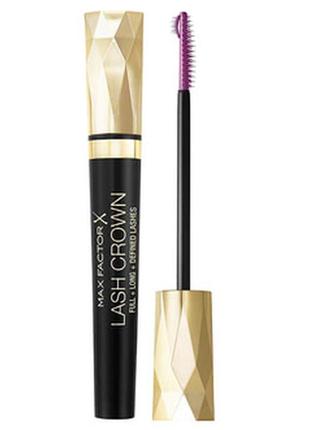 Туш для вій max factor lash crown lash mascara crown wtp 01 black у подарунок1 фото