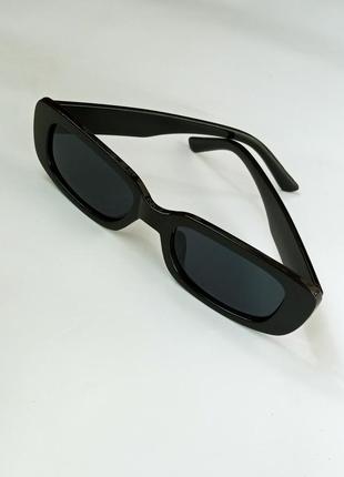Солнцезащитные черные очки в стиле ретро2 фото