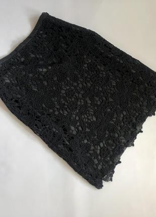 Розкішна чорна спідниця з мереживом 🖤9 фото