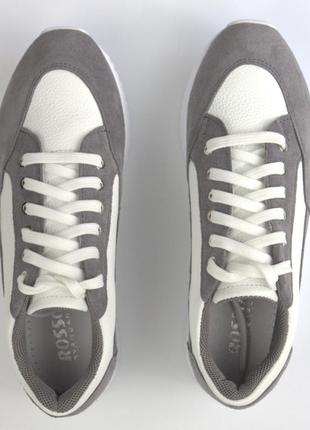 Серо белые кроссовки кожаные кеды женская обувь больших размеров 40-44 cosmo shoes ada rumiya grey bs9 фото