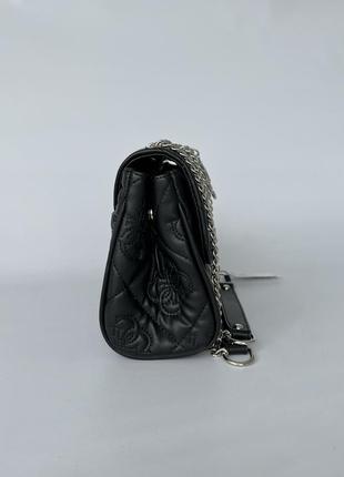Брендовая сумка гесс черная эко кожа сумочка на цепочке4 фото