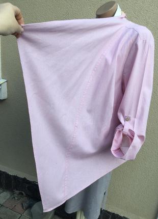 Розовый,лен кардиган,жакет,пиджак ассиметричный,большой размер5 фото