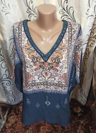 Красива блуза вільного крою в етнічному стилі monsoon1 фото