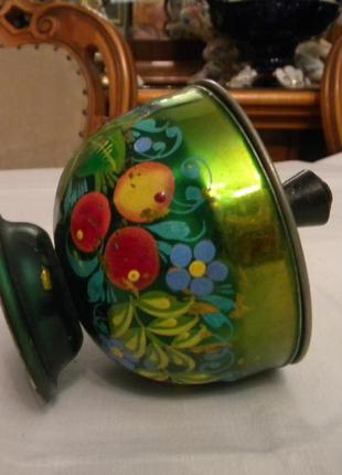 Набор жостово ссср чайник турка молочник сахарница роспись №305