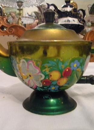 Набор жостово ссср чайник турка молочник сахарница роспись №305