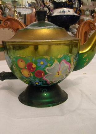 Набор жостово ссср чайник турка молочник сахарница роспись №305