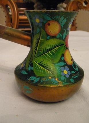 Набор жостово ссср чайник турка молочник сахарница роспись №305