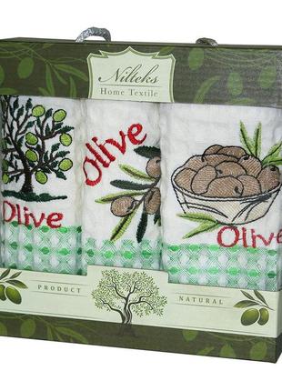 Набір кухонних рушників nilteks caffe roma 3шт, 35*50см, 3441