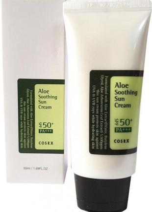 Cosrx - aloe soothing sun cream - увлажняющий крем с солнцезащитным фильтром spf 50+/pa+++, 50 ml