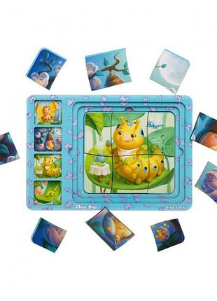 Сортер- пазл дитячий ань-янь "етапи розвитку метелики", псд227