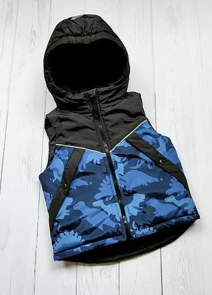 Жилетка для мальчиков с динозаврами 86-92