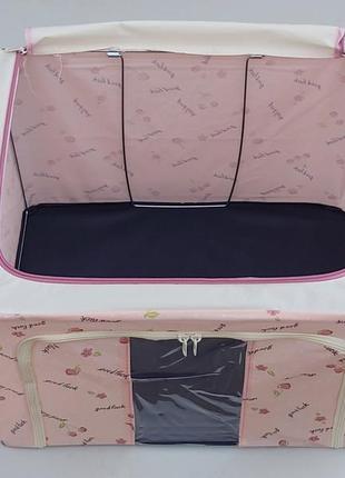 Коробка-органайзер каркасна рожевого кольору ш 50 * д 40 * в 33 см. для зберігання5 фото