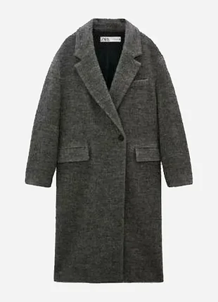 Пальто трендовое оверсайз бойфренд zara